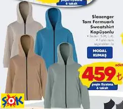 SLAZENGER TAM FERMUARLI SWEATSHİRT KAPÜŞONLU
